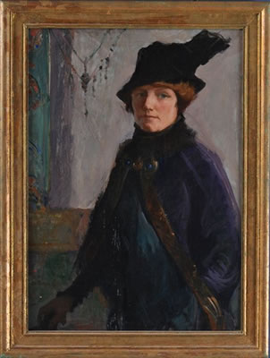 Portrait of Mary Bradish Titcomb: SELF-PORTRAIT IN PURPLE VELVET