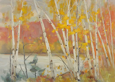 "Near Halliburton, Ontario" and "Birch Tree Fantasy" (2)