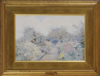 HIS OWN GARDEN AT KNOCKWOOD, KENT by George Samuel Elgood - Auction record, sale price, and art valuation. Compare with similar artists and explore comparable artworks.
