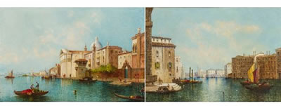 Of the Rialto, Venice; and Lord Byron's Palazzo, Venice, a pair by William George Meadows - Auction record, sale price, and art valuation. Compare with similar artists and explore comparable artworks.