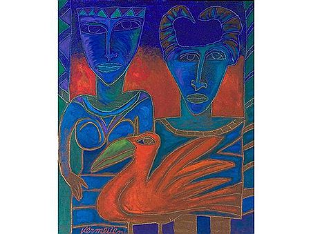 Two Figures and a Bird by Jan Vermeiren - Auction record, sale price, and art valuation. Compare with similar artists and explore comparable artworks.