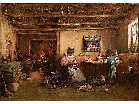 Cape Kitchen Interior by Pieter Hugo Naude - Auction record, sale price, and art valuation. Compare with similar artists and explore comparable artworks.