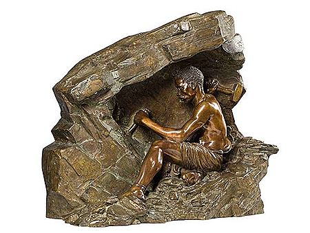 Miner with Hand Drill