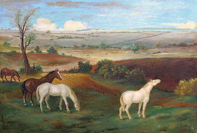 A Wide Landscape with Horses