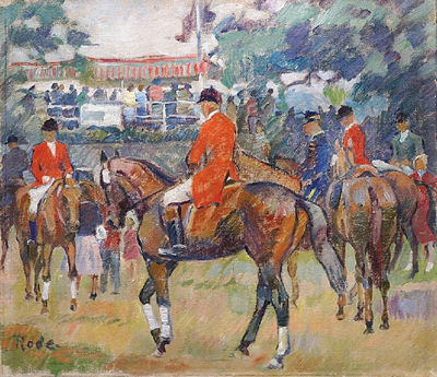 On the turf by Heinrich Rode - Auction record, sale price, and art valuation. Compare with similar artists and explore comparable artworks.