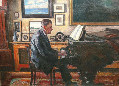 E. F. Kullberg at the piano