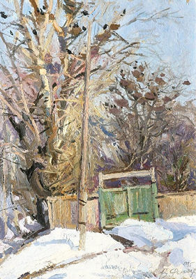 Trees in March by Vasili Osipovich Fomichev - Auction record, sale price, and art valuation. Compare with similar artists and explore comparable artworks.