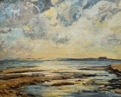 Sommertag auf Föhr an der Nordsee by Rudolf Stelling - Auction record, sale price, and art valuation. Compare with similar artists and explore comparable artworks.