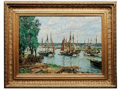 Blick von Finkenwerder auf die Elbchaussee mit Jenischhaus by Ulrich Hubner - Auction record, sale price, and art valuation. Compare with similar artists and explore comparable artworks.