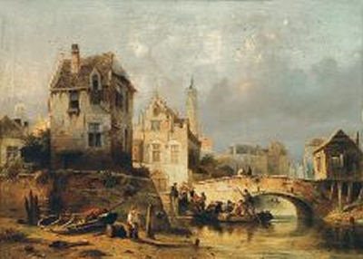 Holländische Stadt an einem Fluß by Jan Michael Ruyten - Auction record, sale price, and art valuation. Compare with similar artists and explore comparable artworks.