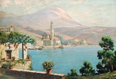 Sample artwork by Vincenzo Funiciello (1905 - c.1955), known for landscape and interior painting - View similar artists and auction records