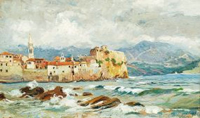 Meeresküste an der Adria by Eugène Konopatzky - Auction record, sale price, and art valuation. Compare with similar artists and explore comparable artworks.