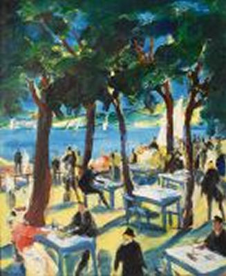 Terrace At a Lake