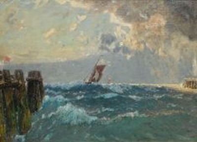 Some fisherboats at stormy sea by Leopold Schonchen - Auction record, sale price, and art valuation. Compare with similar artists and explore comparable artworks.