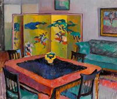 Interieur mit Paravent