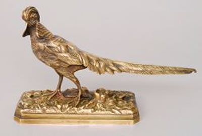 A bronze figure 'Golden Pheasant' by Henri Émile Adrien Trodoux - Auction record, sale price, and art valuation. Compare with similar artists and explore comparable artworks.