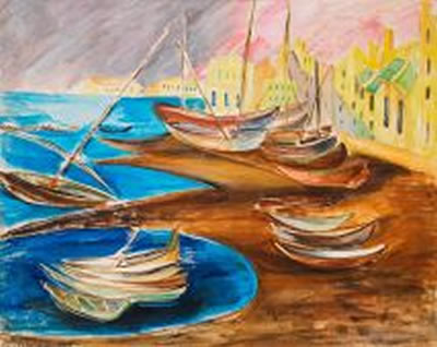 Südlicher Hafen by Alma del Banco - Auction record, sale price, and art valuation. Compare with similar artists and explore comparable artworks.