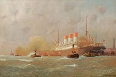 The Cap Polonio in the harbour in Hamburg by Robert Schmidt-Hamburg - Auction record, sale price, and art valuation. Compare with similar artists and explore comparable artworks.