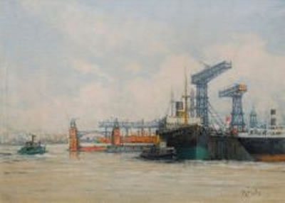 The harbour in Hamburg