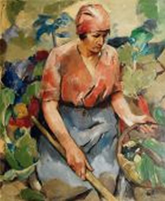 A woman in the garden