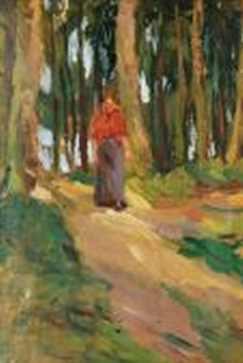 A girl in the forest