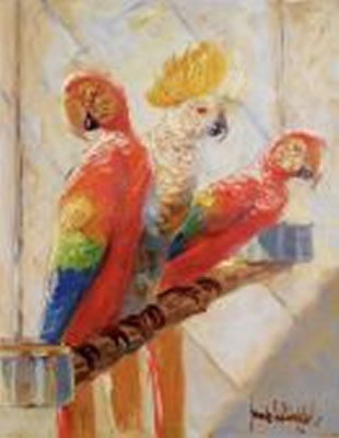 Three parrots by Hans Wurffel - Auction record, sale price, and art valuation. Compare with similar artists and explore comparable artworks.