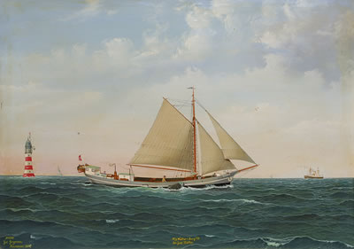 Cutter by Julius Gregersen - Auction record, sale price, and art valuation. Compare with similar artists and explore comparable artworks.