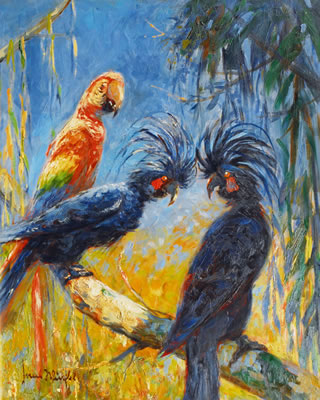 Red Ara and Blue Cockatoos by Hans Wurffel - Auction record, sale price, and art valuation. Compare with similar artists and explore comparable artworks.