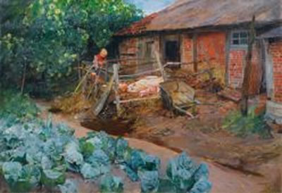 Sample artwork by Ludwig Julius Christian Dettmann (1865 - 1944), known for landscape, portrait, genre and flower painting - View similar artists and auction records