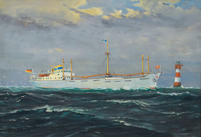 Ships portrait of the cargo ship Rotersand