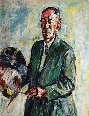 Portrait of Albert Schiestl-Arding: Selfportrait with Palette