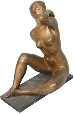 "Female Nude with Towel"