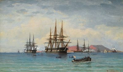 Sample artwork by Heinrich Leitner (1842 - 1913), known for marine painting - View similar artists and auction records