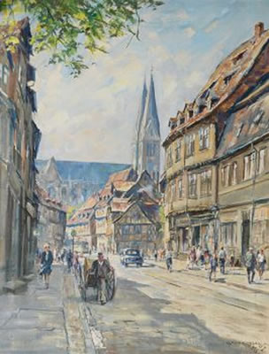 Historic District of Halberstadt by Walter Gemm - Auction record, sale price, and art valuation. Compare with similar artists and explore comparable artworks.