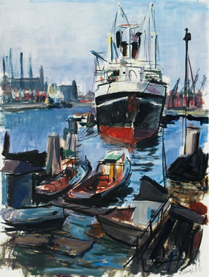Hamburg Harbour by Hans Wrage - Auction record, sale price, and art valuation. Compare with similar artists and explore comparable artworks.