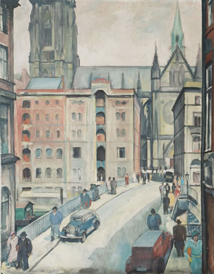 Sample artwork by Paul Mechlen (1888 - 1961), known for landscape, figure, and still life painting - View similar artists and auction records