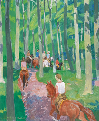 Horsemen in the Wood by Karl Adser - Auction record, sale price, and art valuation. Compare with similar artists and explore comparable artworks.