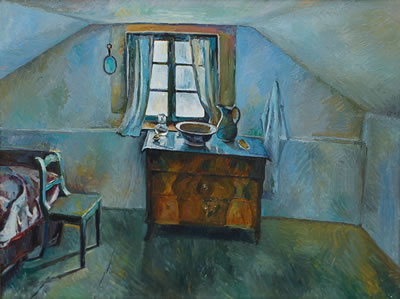 Blue Interior by Otto Illies - Auction record, sale price, and art valuation. Compare with similar artists and explore comparable artworks.