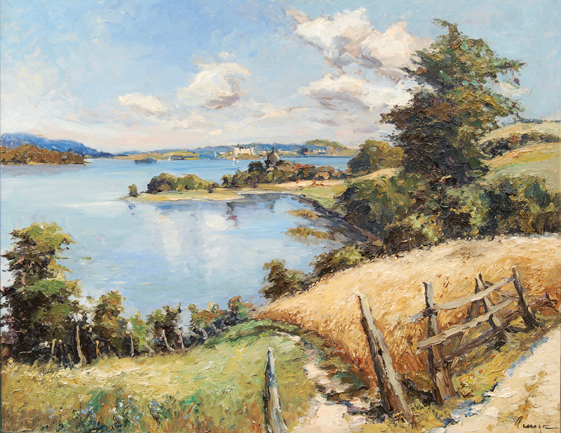 Sample artwork by Jurgen Runge (1927 - 1992), known for expressionist spatula technique, strong colors, powerful application of paint - View similar artists and auction records