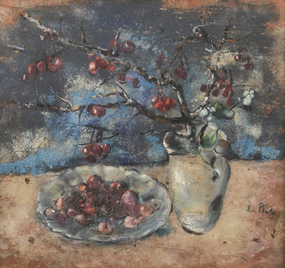 Still Life with Cherries by Ewald Platte - Auction record, sale price, and art valuation. Compare with similar artists and explore comparable artworks.
