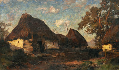 Village with thatched Houses