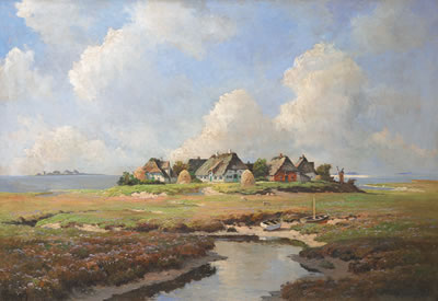 Holm in Summer by Henry Gundlach - Auction record, sale price, and art valuation. Compare with similar artists and explore comparable artworks.