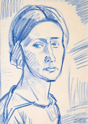 Portrait of Dorothea Maetzel-Johannsen: Self-portrait