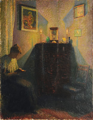 Reading by Candle Light