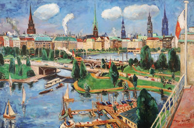 Panoramic View of Hamburg by Tom Hops - Auction record, sale price, and art valuation. Compare with similar artists and explore comparable artworks.