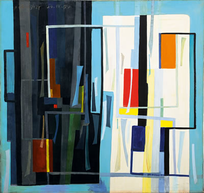 Abstract Composition by Wilhelm Hoffmeister - Auction record, sale price, and art valuation. Compare with similar artists and explore comparable artworks.