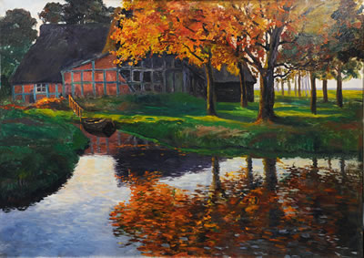 Sample artwork by Sophie Wencke (1874 - 1963), known for landscape paintings - View similar artists and auction records
