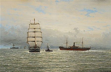 Shipping Traffic by Hugo Wilhelm Hugo Schnars-Alquist - Auction record, sale price, and art valuation. Compare with similar artists and explore comparable artworks.