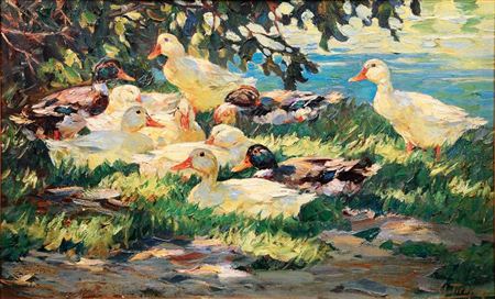 Sample artwork by Willy Tiedjen (1881 - 1950), known for animal, landscape and marine painting - View similar artists and auction records