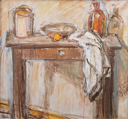 Table Still Life by Fritz Flinte - Auction record, sale price, and art valuation. Compare with similar artists and explore comparable artworks.